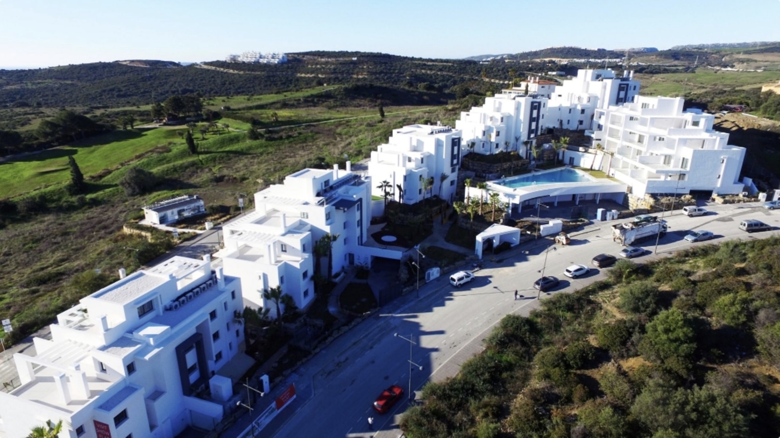 Vista aérea de la urbanización del mirador golf